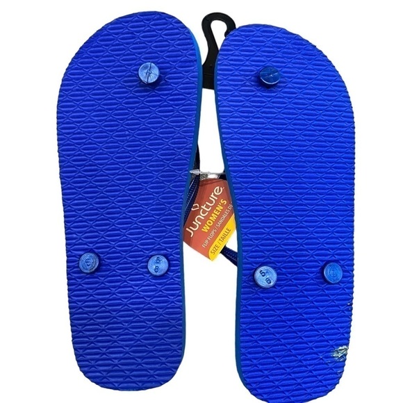 New “Cocktails” Summer Rubber Flip Flops, Size S 5/6 - Picture 4 of 4